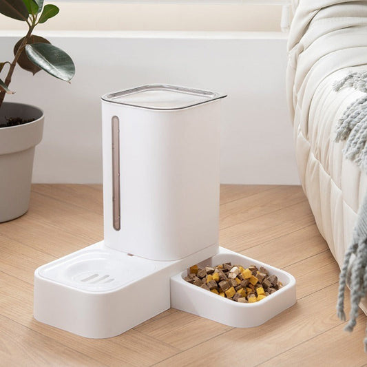 Automatischer Futter- und Wasserspender für Tiere – Doppelnapf